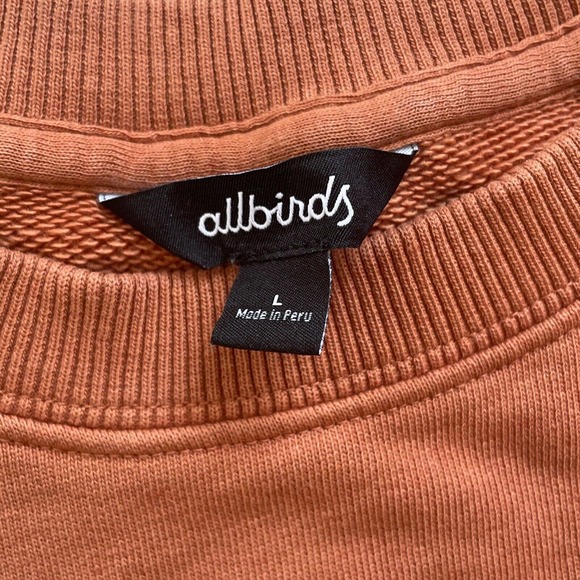 Allbirds Sweatshirt Pullover Orange Large Long Sleeve Crew Neck - Picture 5 of 8